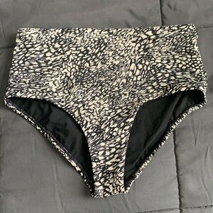 Athleta high rise bikini bottoms, full coverage